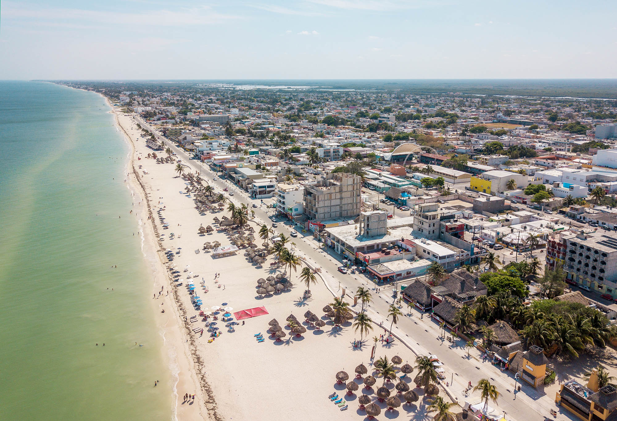 Day trips from Merida to Progreso Yucatan Mexico
