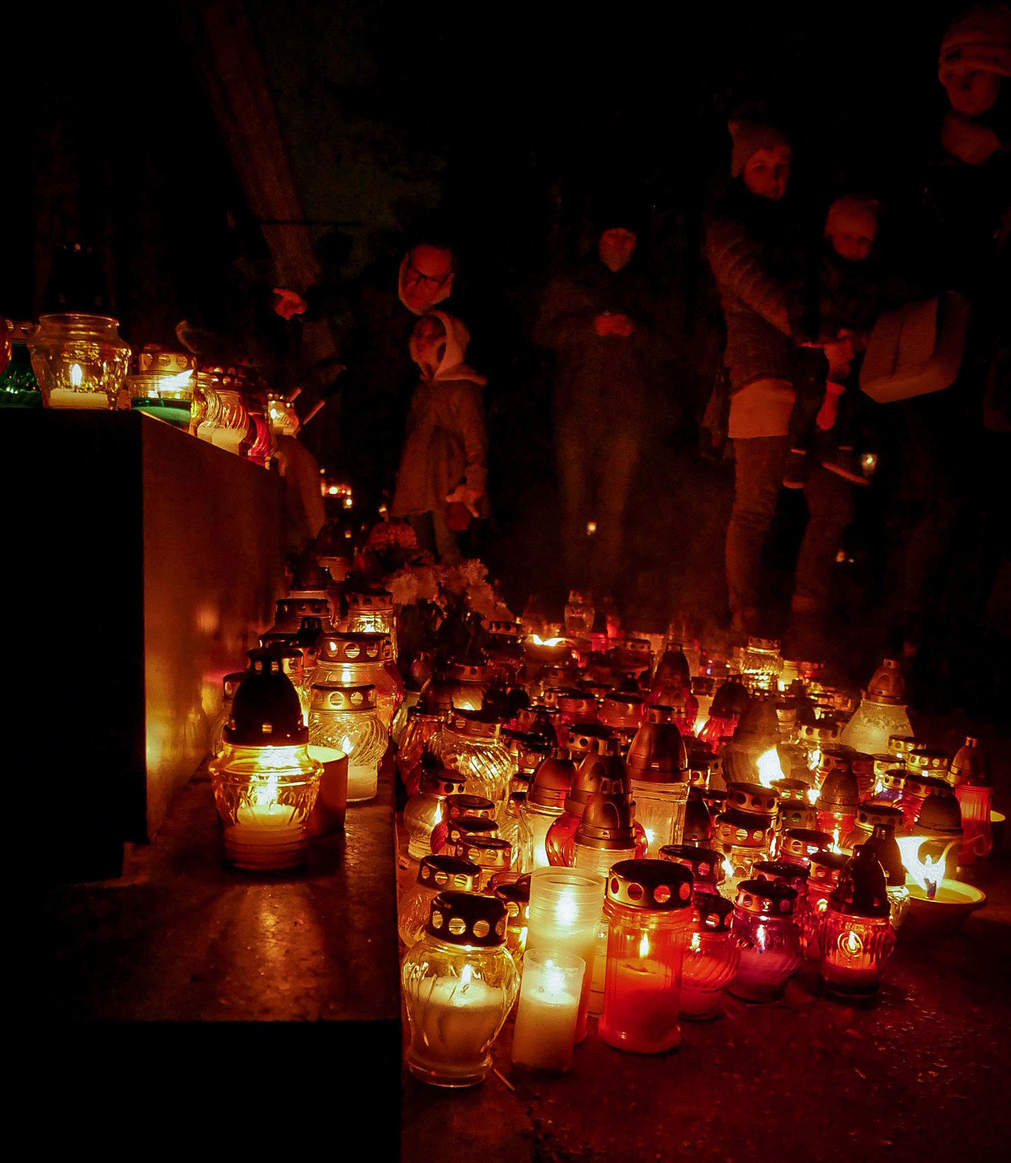 All Saints Day at Powazki Cemetery, Warsaw Poland