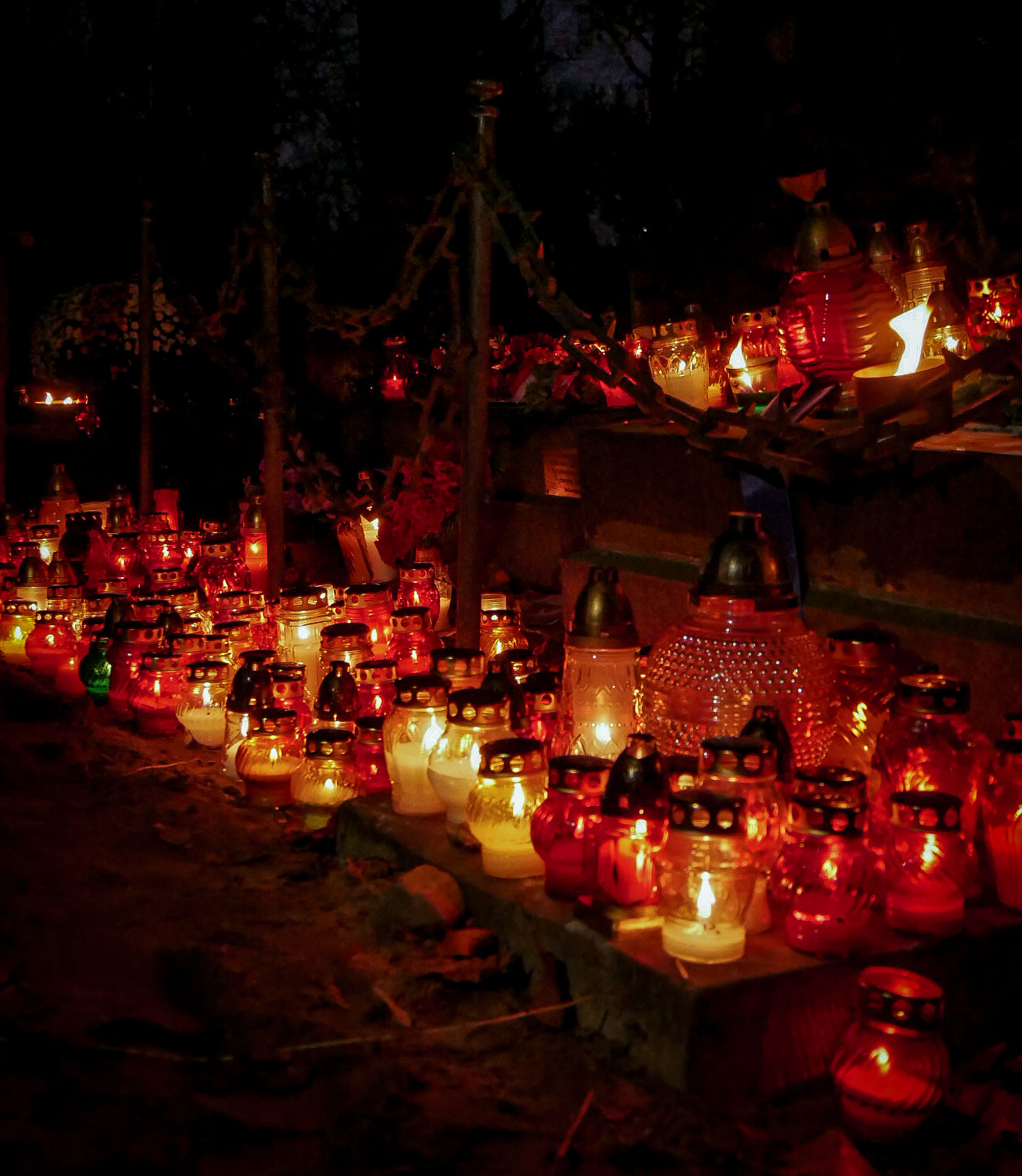 All Saints Day at Powazki Cemetery, Warsaw Poland