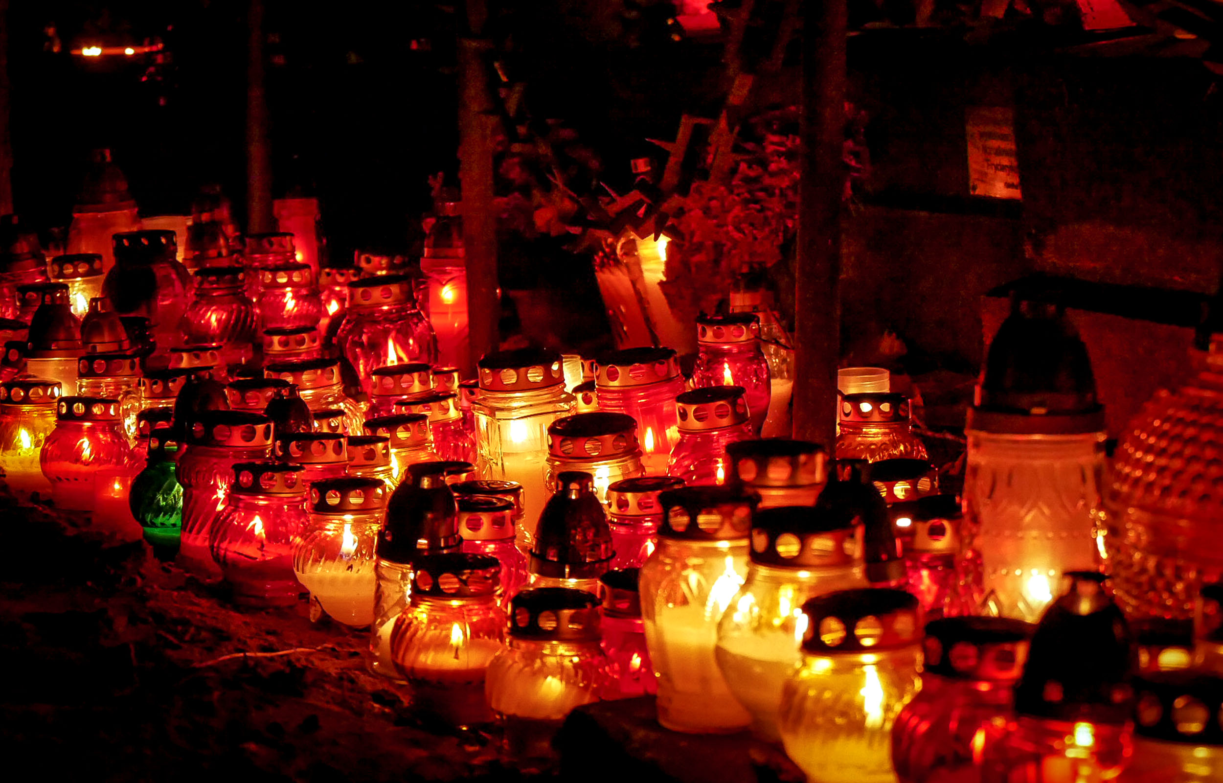 All Saints Day in Warsaw, Poland